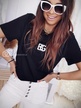 T-shirt czarny Brandenburg Couture haft 3d biały  (2)