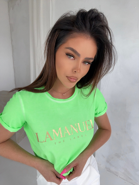 T-shirt SUMMERISH La Manuel neon zielony (1)