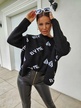 Sweter ZARA czarny logowany (4)