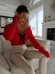 Sweter SABISHA czerwony (2)